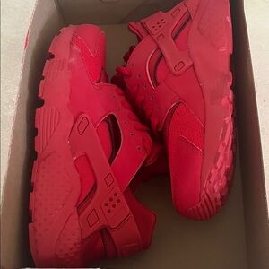 Kids Nike Huarache Run Red Sneakers